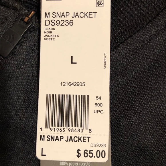 NWT Adidas Snap men’s jacket size L - Picture 9 of 9